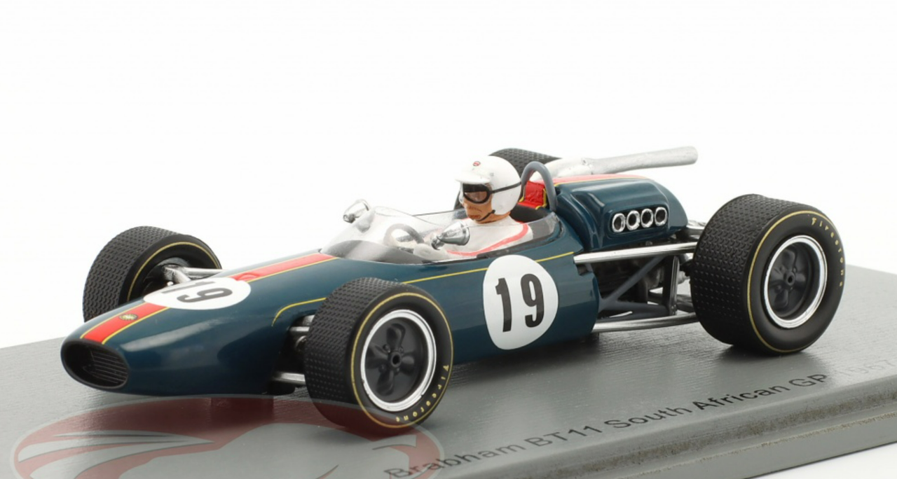 1/43 Spark 1967 Dave Charlton Brabham BT11 #19 South African GP Formula 1 Car Model