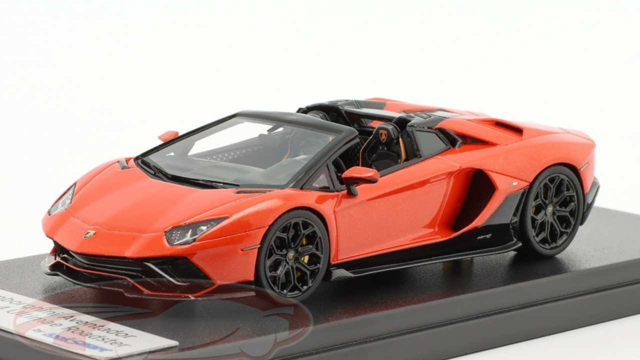 1/43 Looksmart 2021 Lamborghini Aventador LP780-4 Ultimae Roadster (Xanto Orange) Car Model