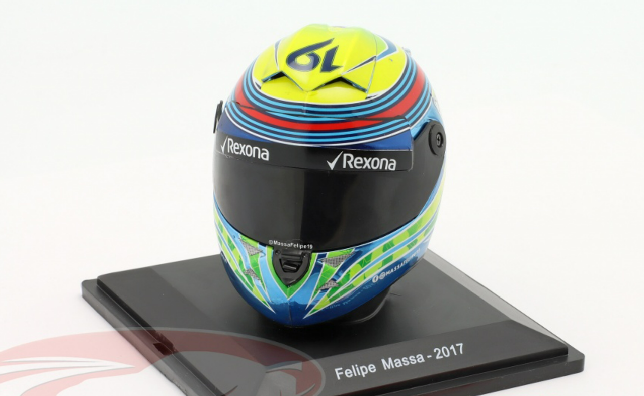 1/5 Spark 2017 Felipe Massa #19 Williams Martini Racing Formula Helmet Model
