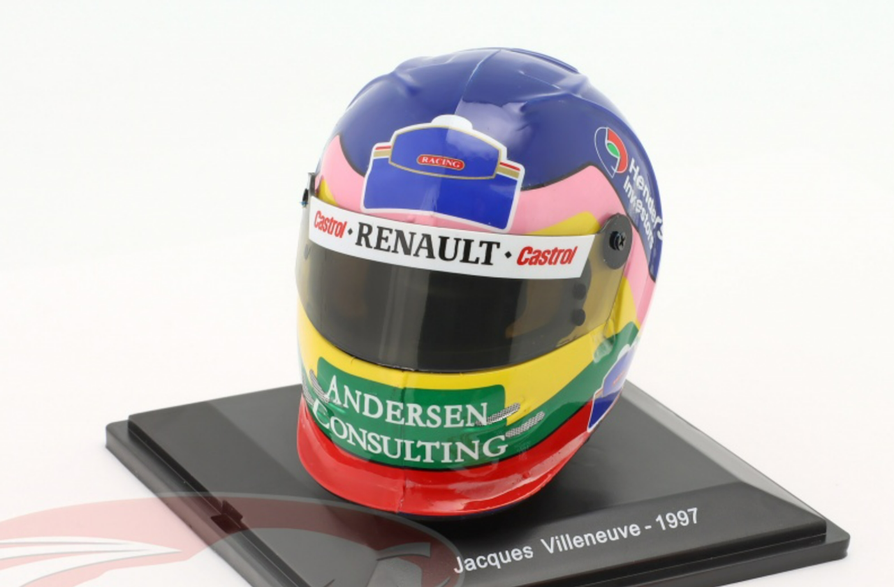1/5 Spark 1997 Jacques Villeneuve #3 Williams Formula 1 World Champion Helmet Model