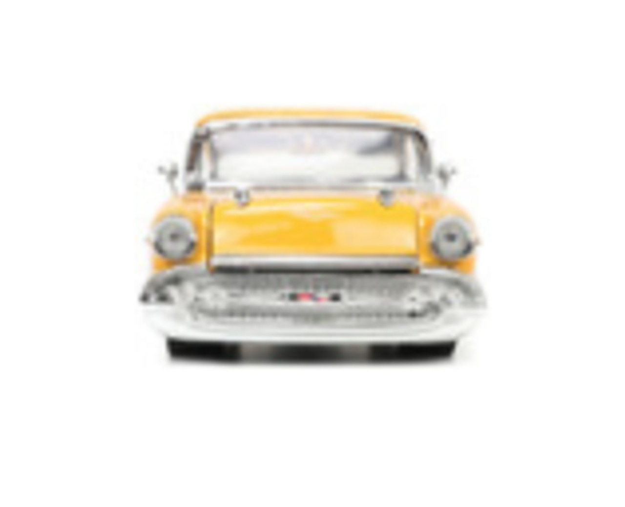 1957 Chevrolet Bel Air Yellow and White "Bigtime Muscle" Series 1/24 Diecast Model Car by Jada