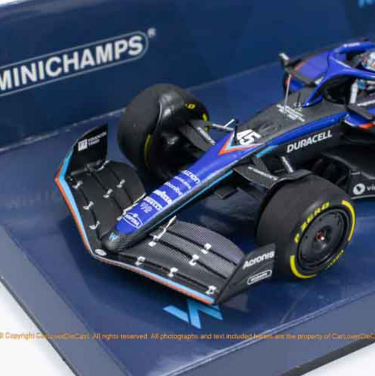  1/43 MINICHAMPS  WILLIAMS RACING FW44 - NYCK DE VRIES - ITALIAN GP 2022 Resin Car Model