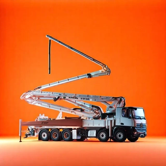 1/50 NZG Schwing S51 SX - Mercedes-Benz Arocs 8x4 Truck-Mounted Concrete Pump Car Model