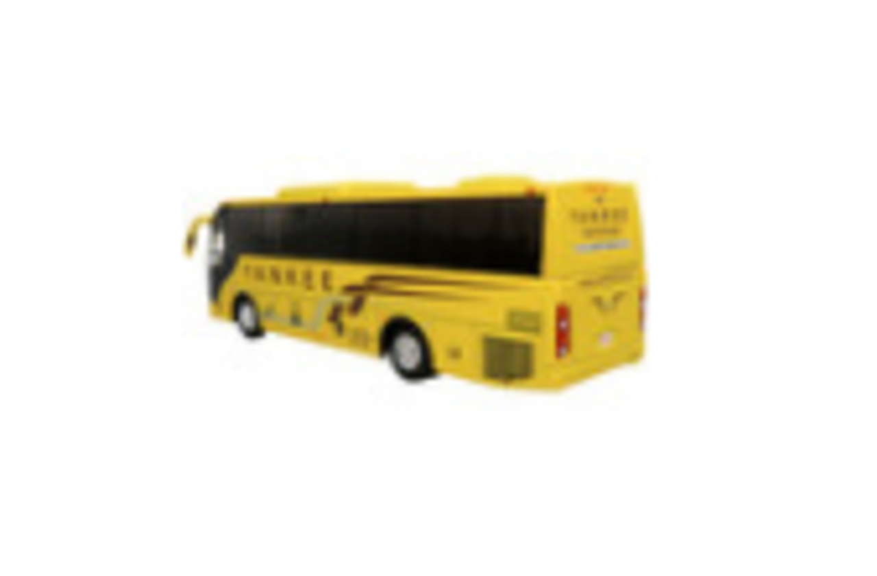 TEMSA TS 35E Coach Bus Yellow Yankee Trails The Bus & Motorcoach  Collection 1/87 Diecast Model by Iconic Replicas 