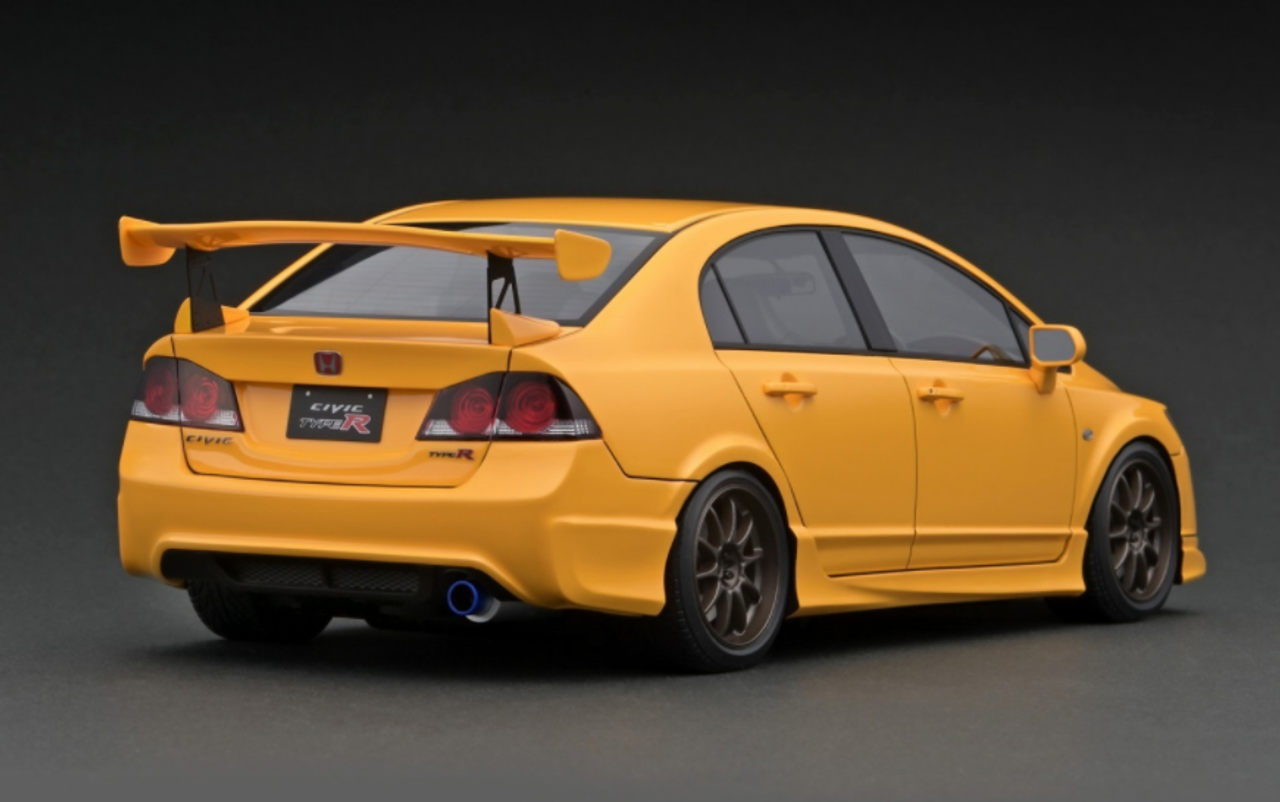 1/18 Ignition Model Honda CIVIC (FD2) TYPE R Yellow *with carbon bonnet 