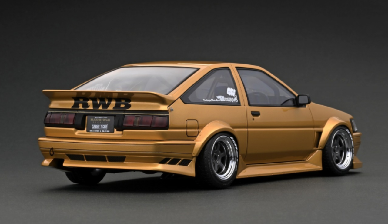  1/18 Ignition Model Toyota RWB AE86 Gold