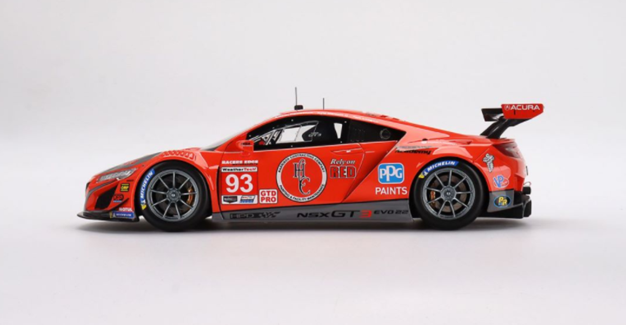 1/18 Top Speed Acura NSX GT3 EVO22 #93 WTR Racers Edge Motorsports 2022 IMSA Sebring 12 Hrs Resin Car Model