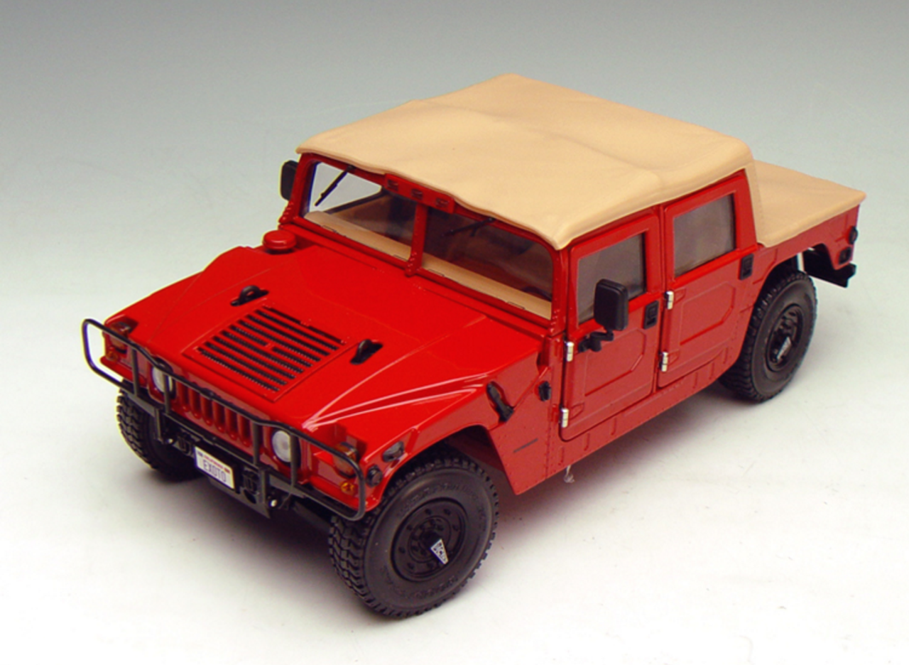 1/18 EXOTO 1995 AM General Humvee HUMMER H1 SOFT TOP (RED) Diecast 