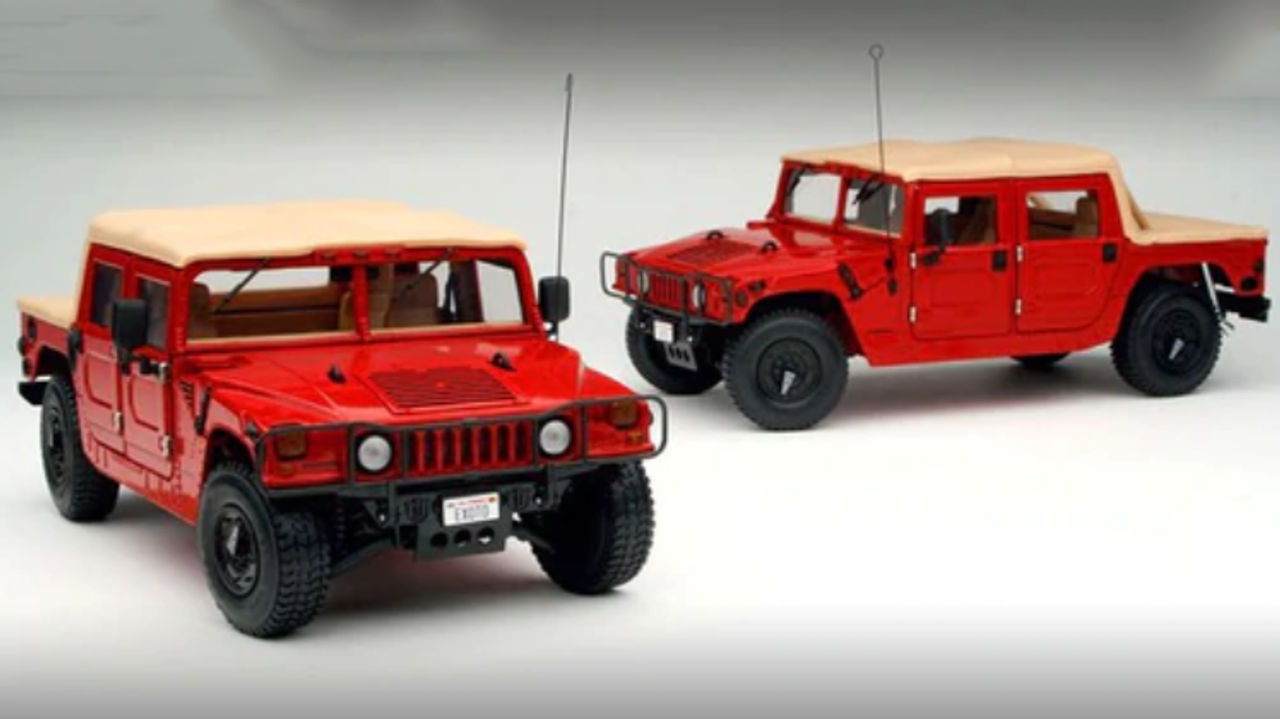 特価 exoto (1/18) AM General ハマー H1 1/18 EXOTO 1995 AM General Humvee HUMMER H1 SOFT TOP (RED