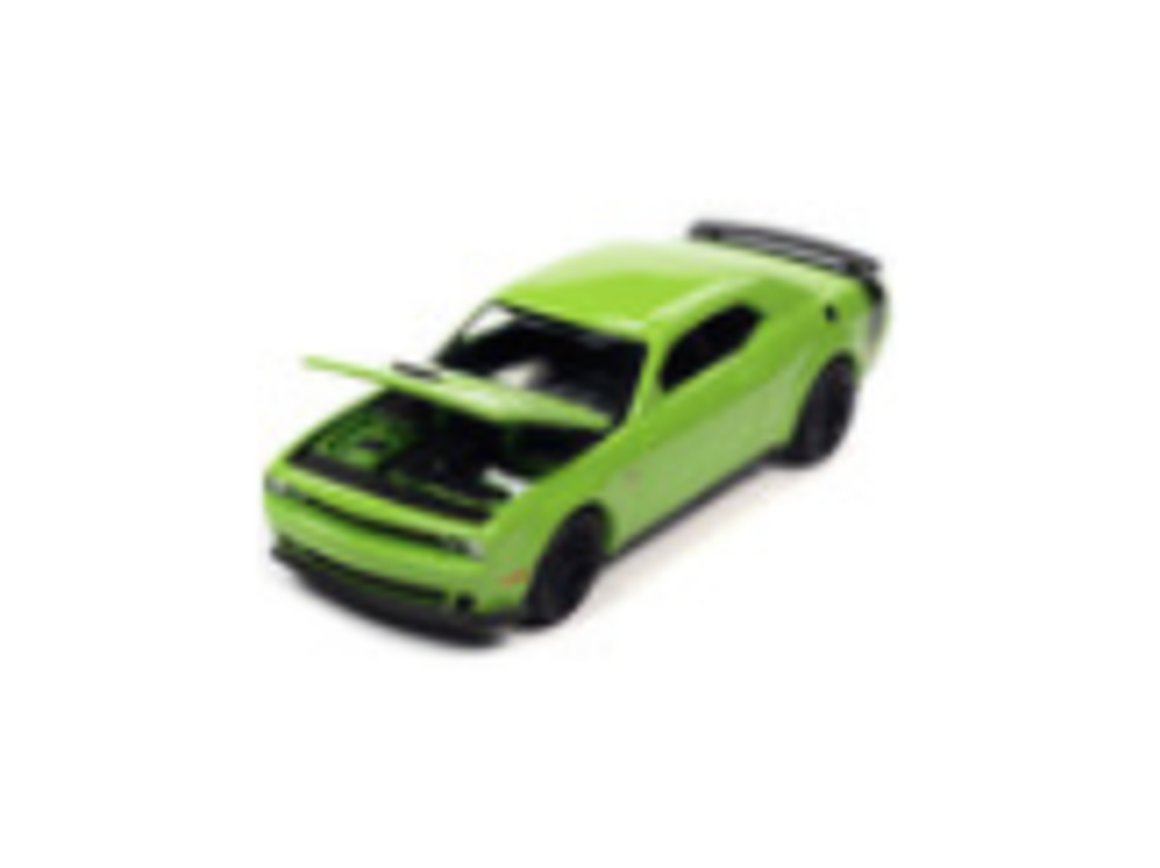 2019 Dodge Challenger R/T Scat Pack Sublime Green with Black Tail Stripe "Modern Muscle" Limited Edition 1/64 Diecast Model Car by Auto World