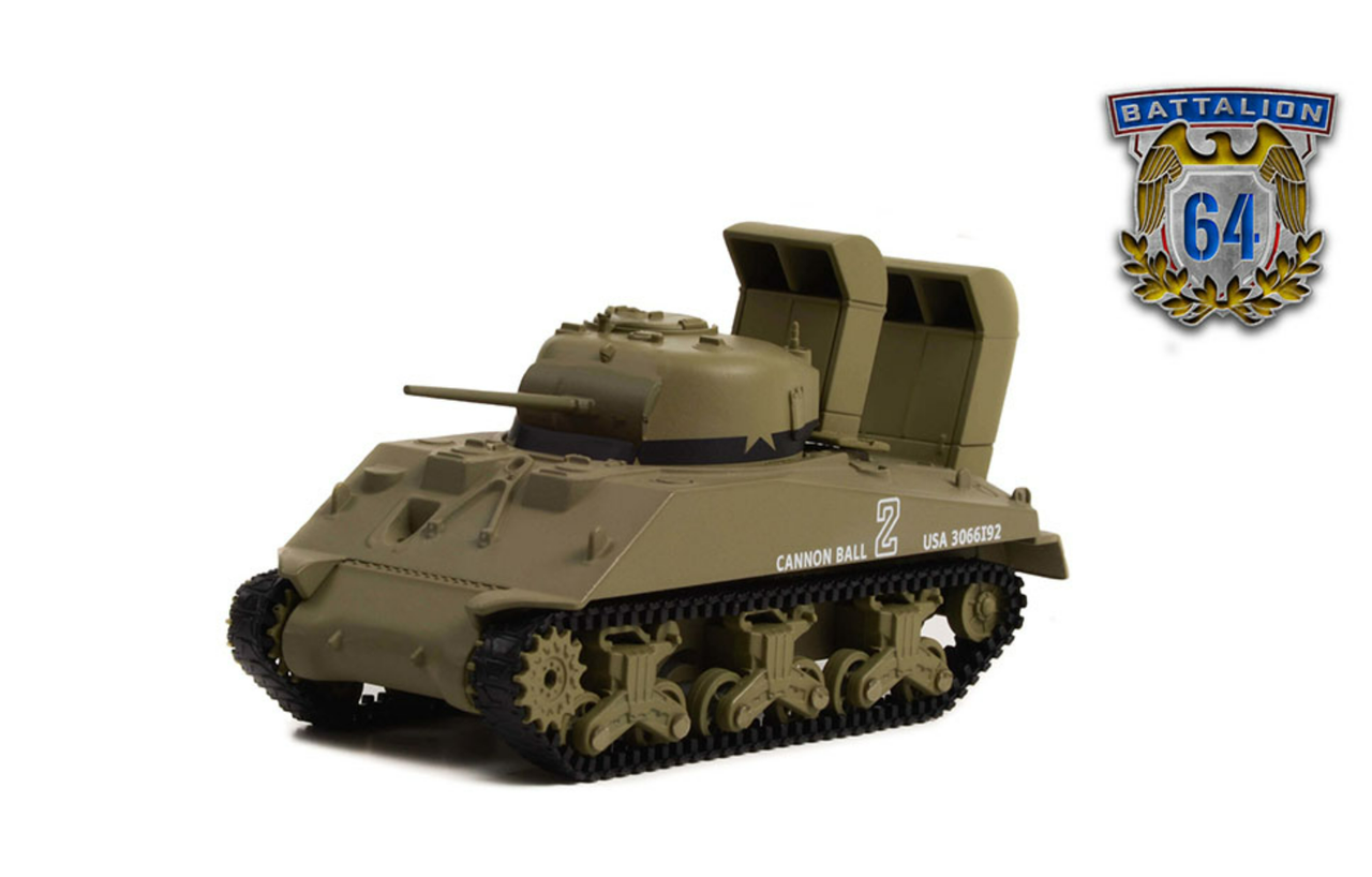 1/64 Greenlight 1944 M4 Sherman Tank with Deep Wading Gear Model