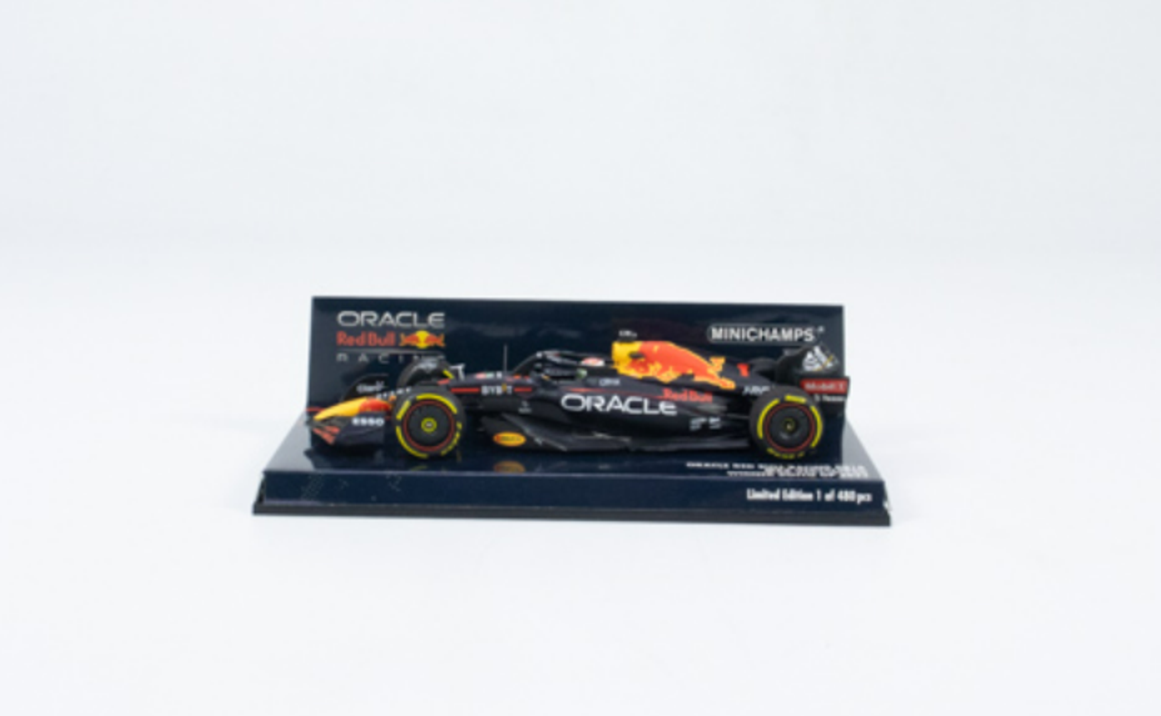 1/43 Minichamps 2022 Formula 1 Max Verstappen Red Bull RB18 #1 Winner Dutch GP Car Model