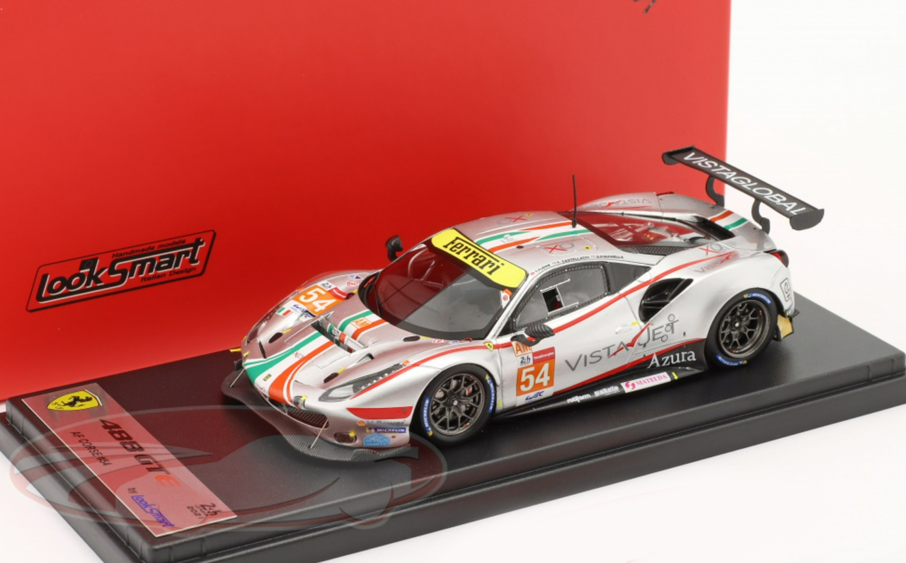 1/43 LookSmart 2021 Ferrari 488 GTE Evo #54 24h LeMans AF Corse Thomas Flohr, Francesco Castellacci, Giancarlo Fisichella Car Model