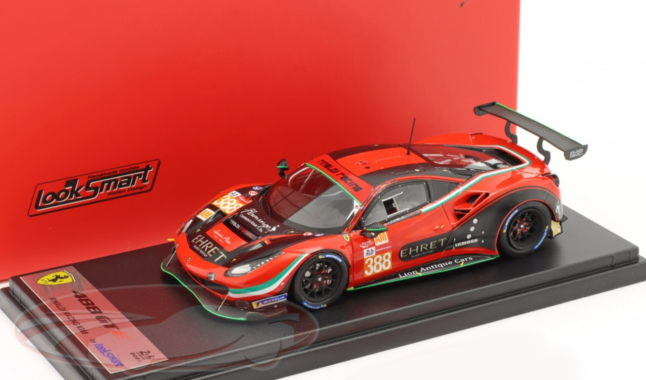 1/43 LookSmart 2021 Ferrari 488 GTE Evo #388 24h LeMans Rinaldi Racing Pierre Ehret, Jeroen Bleekemolen, Christian Hook Car Model