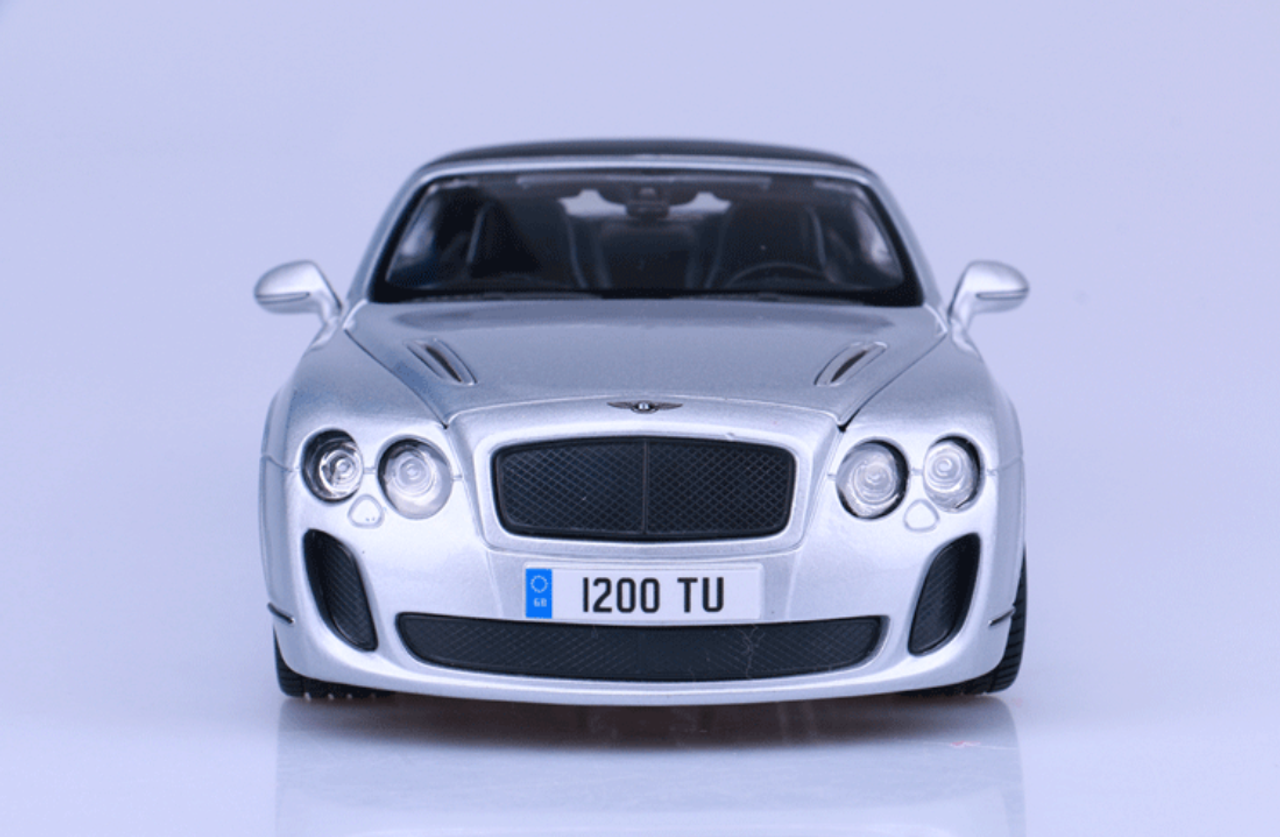 1/18 Bburago 2012-2013 Bentley Continental Supersports Soft Top (Silver) Diecast Car Model