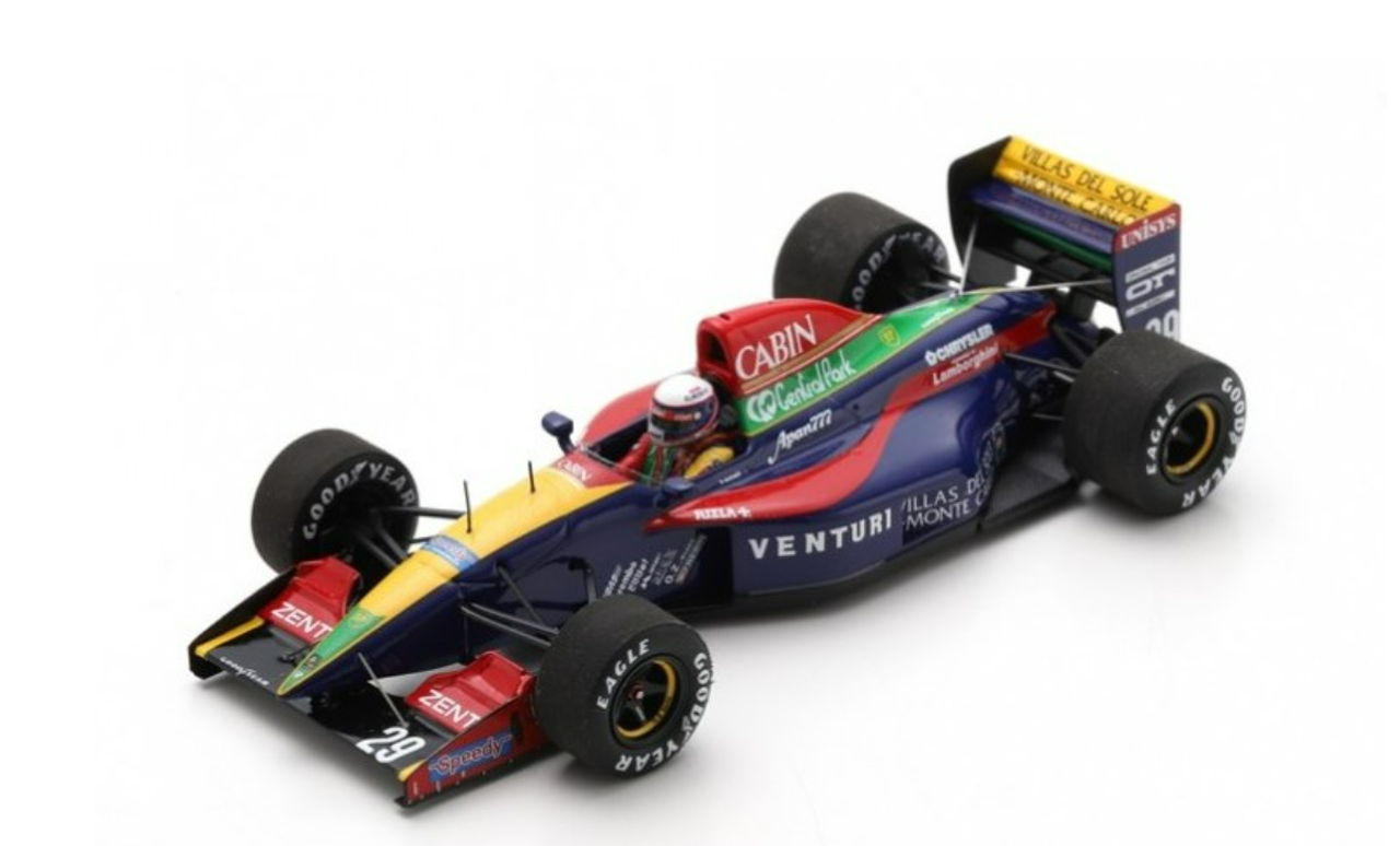 1/43 Spark 1992 Bertrand Gachot Venturi LC92 #29 6th Monaco GP Formula 1 Car Model