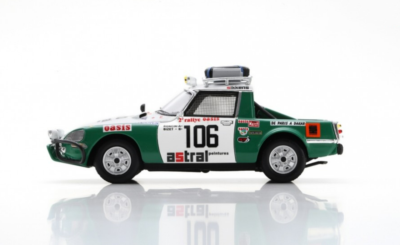 1/43 Spark 1980 Citroen DS #106 Rallye Paris Dakar Bertrand Roncin, Benoit Bizet Car Model