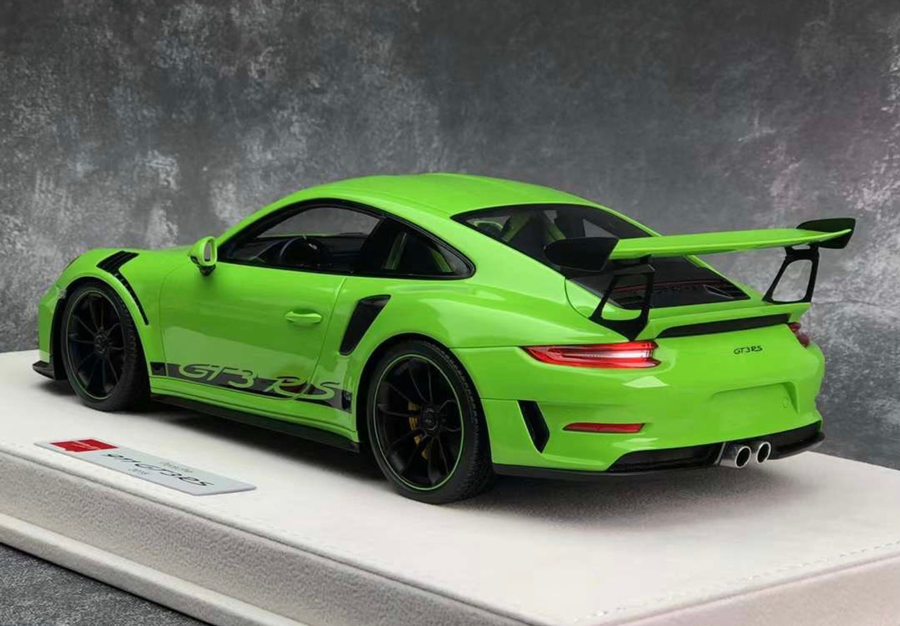 Porsche 911R (991) 911 R 1:18 Model Car - Silver / Green (Limited Edition)