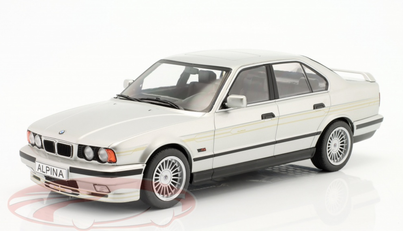 1/18 Model Car Group 1988-1996 BMW Alpina B10 (E34) 4.6 (Silver) Car Model