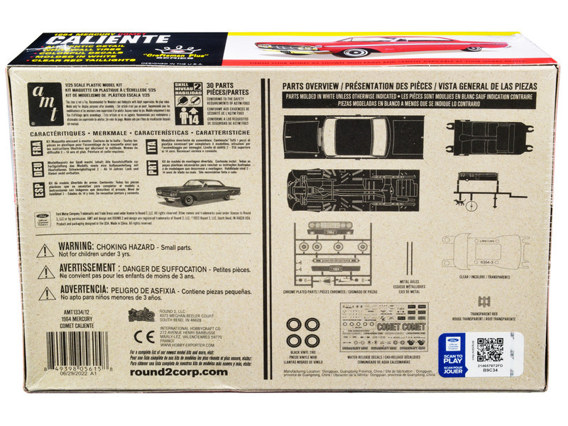 Skill 2 Model Kit 1964 Mercury Comet Caliente 