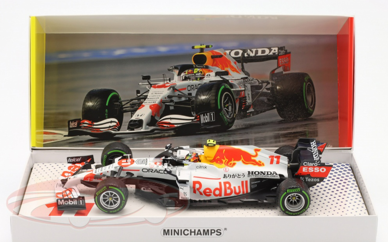 1/18 Minichamps 2021 Formula 1 Sergio Perez Red Bull Racing RB16B #11 Turkish GP 3rd Place Car Model