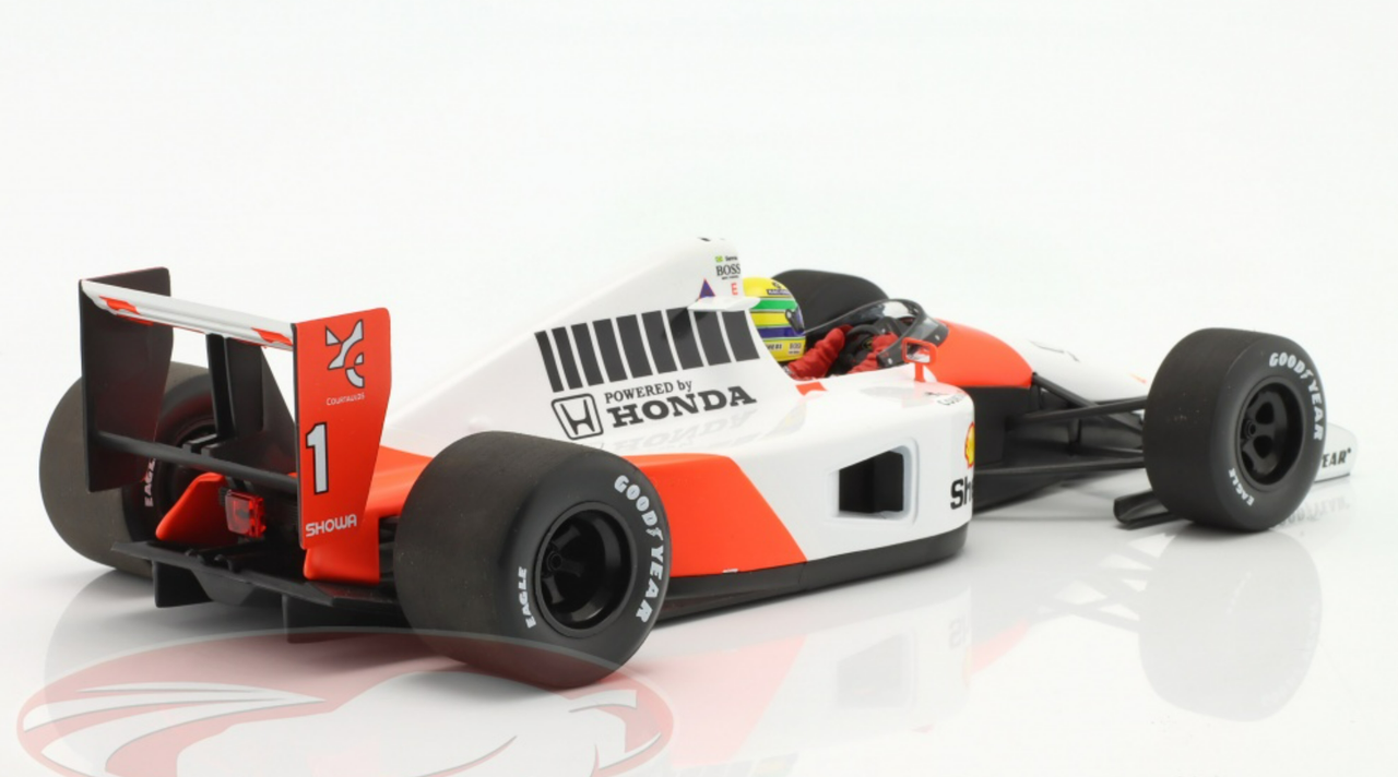 1/18 Minichamps 1991 Ayrton Senna McLaren MP4/6 #1 Formula 1 World Champion Car Model