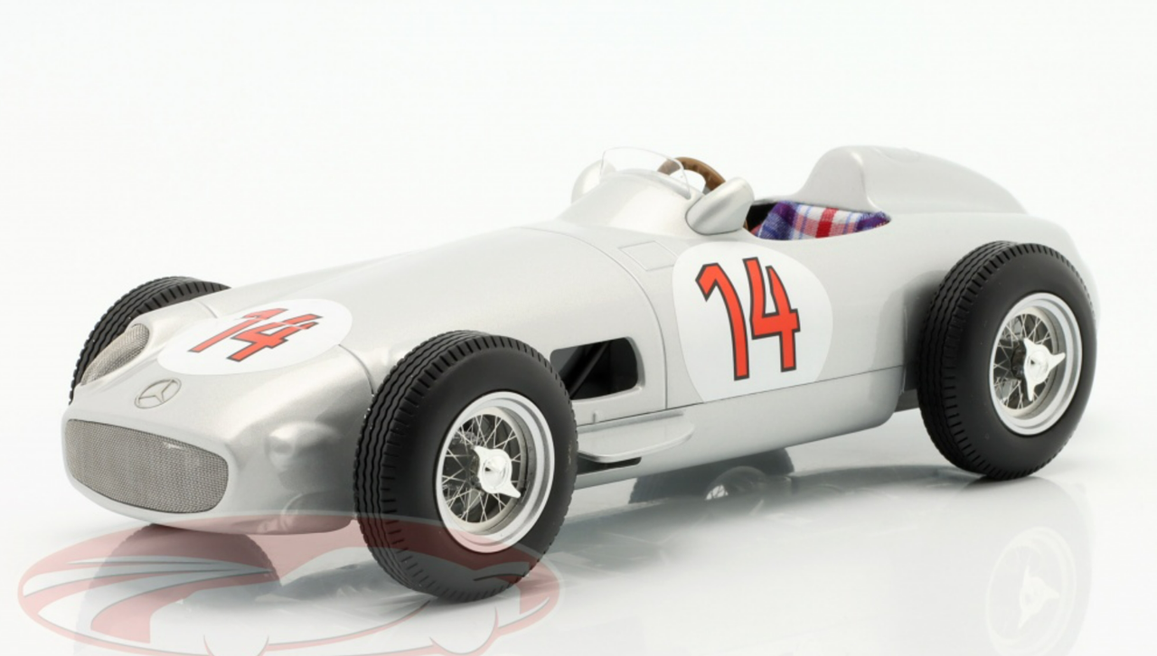 1/18 Werk83 1955 Formula 1 Stirling Moss Mercedes-Benz W196 #14 2nd Belgium GP Car Model