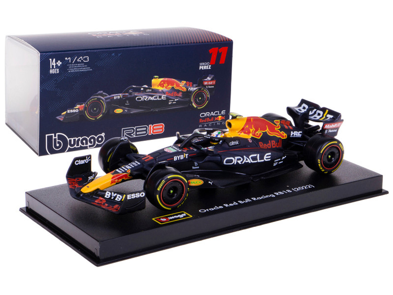 オリジナル作品 1/43 BBurago 2022 Formula 1 Sergio Perez Red Bull RB18 #11