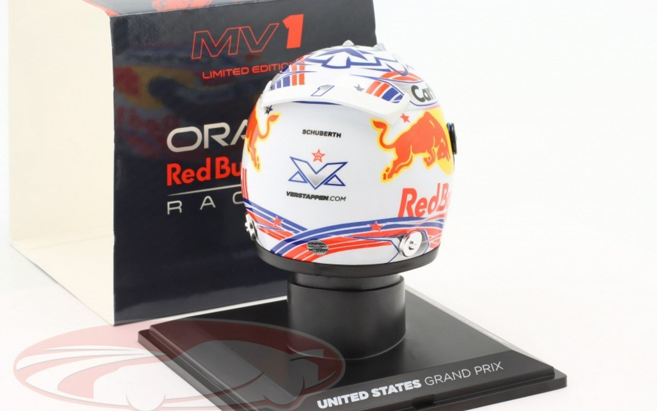1/4 Schuberth 2022 Formula 1 Max Verstappen Red Bull #1 United States GP World Champion Helmet Model