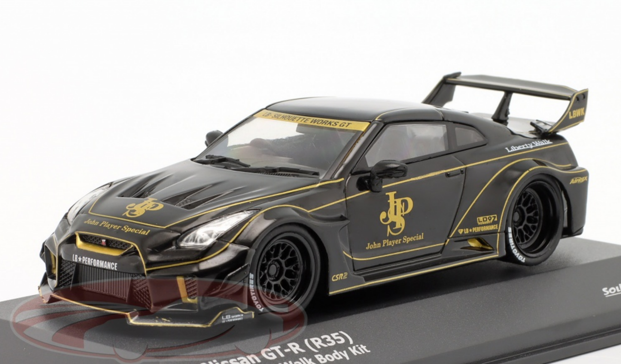 1/43 Solido Nissan GTR-R (R35) with Liberty Walk Body Kit John Player  Special Car Model