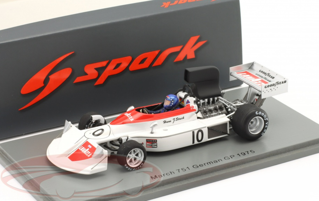 1/43 Spark 1975 Formula 1 Hans J. Stuck March 751 #10 Germany GP Car Model