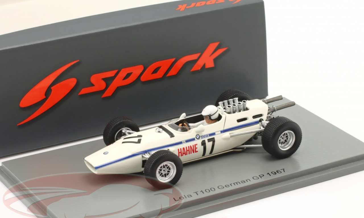 1/43 Spark 1967 Formula 1 Hubert Hahne Lola T100 #17 Germany GP Car Model