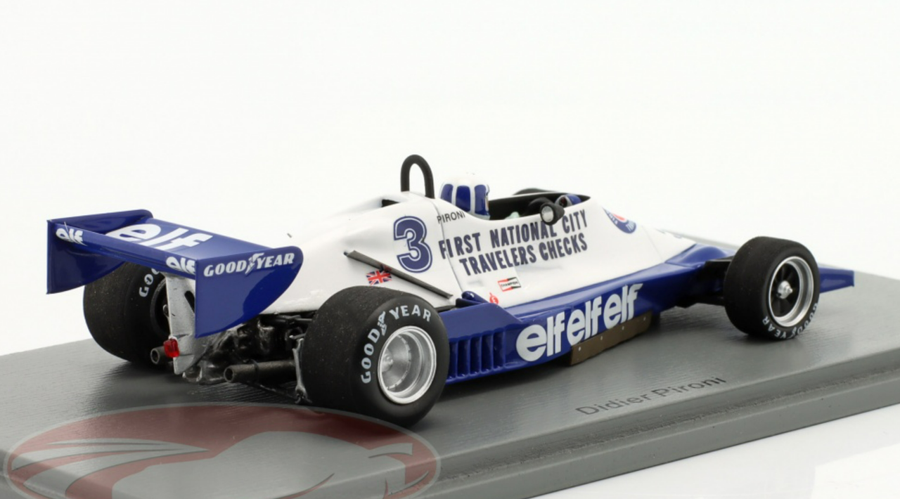 1/43 Spark 1978 Formula 1 Didier Pironi Tyrrell 008 #3 5th German GP Car Model