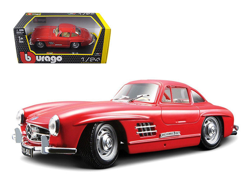 1954 Mercedes 300 SL Gullwing Red 1/24 Diecast Model Car by