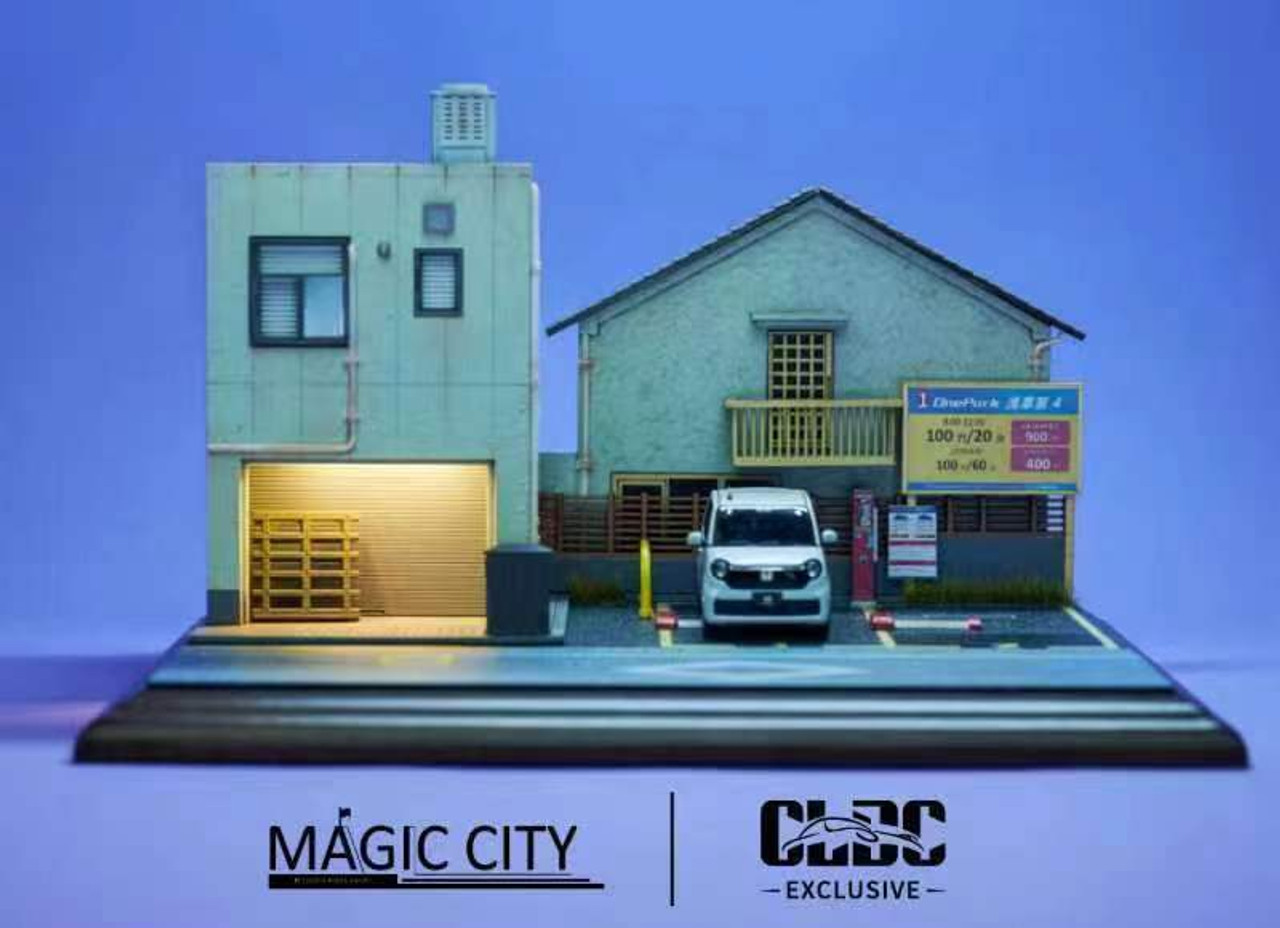 1/64 Magic City Japan Street Building & Parking Lot (cars & figures NOT included)