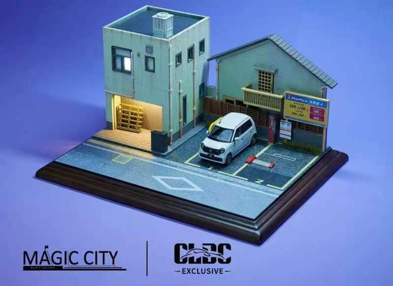 1/64 Magic City Japan Street Building & Parking Lot (cars & figures NOT included)