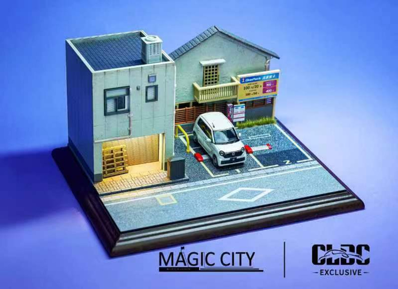 1/43 Magic City Japan Street Building & Parking Lot (cars & figures NOT included)