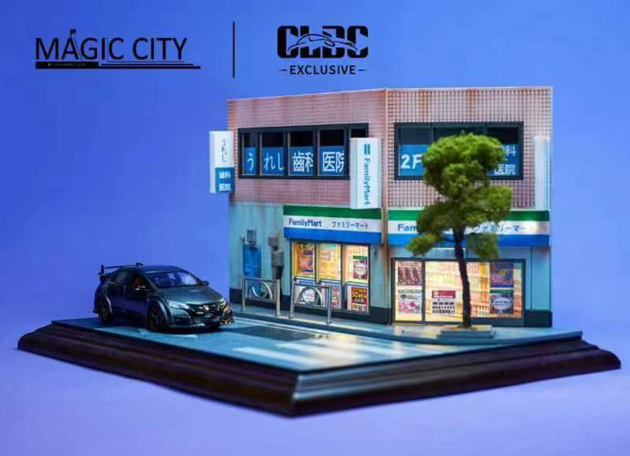 1/64 Magic City Japan Street Family Mart Diorama (cars & figures NOT included)