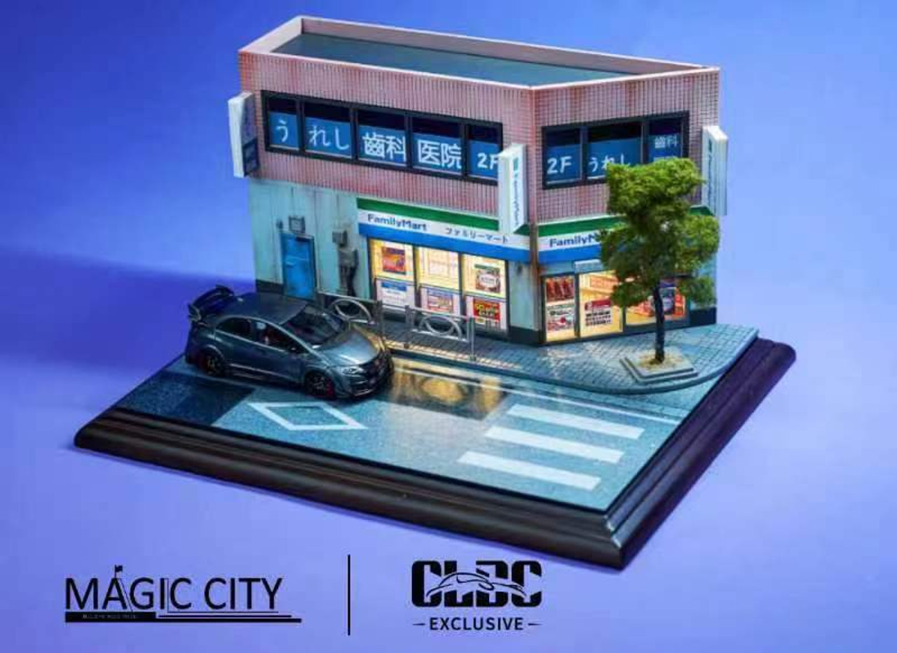 1/64 Magic City Japan Street Family Mart Diorama (cars & figures NOT included)