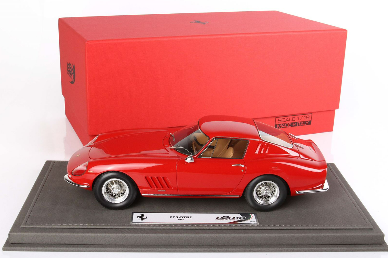 1/18 BBR 1966 Ferrari 275 GTB2 (Rosso Red) Resin Car Model Limited 90 Pieces