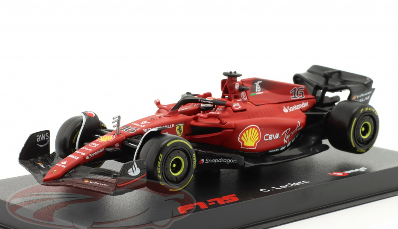 Bburago 1:18 Formula F1 Ferrari Scuderia F1-75 (2022) nr.16 Charles Leclerc  - con pilota - Macchine 1:18