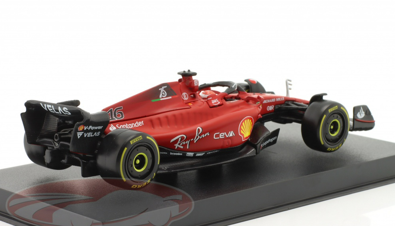 1/43 BBurago 2022 Formula 1 Charles Leclerc Ferrari F1-F75 #16 Elite Edition Car Model
