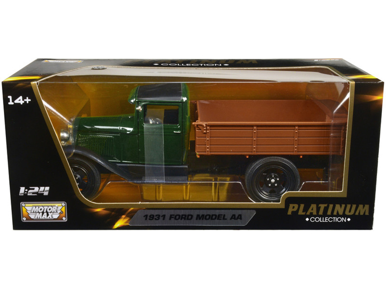 1931 Ford Model AA Pickup Truck Dark Green and Black "Platinum Collection" Series 1/24 Diecast Model Car by Motormax