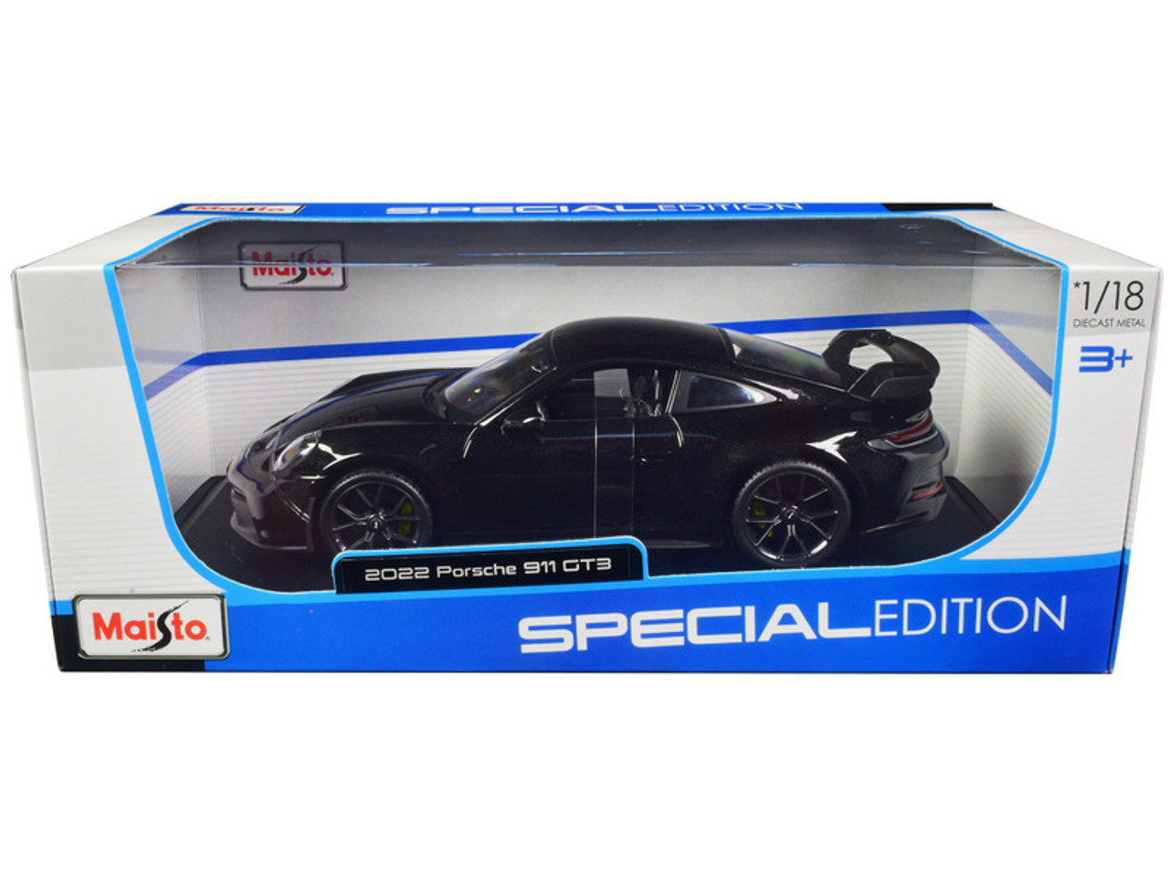 1/18 Maisto 2022 Porsche 911 GT3 (Black Metallic) "Special Edition" Diecast Car Model