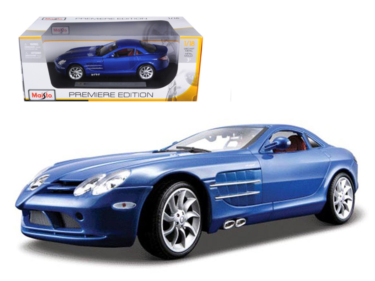 New! MAISTO 1:18 Scale Mercedes Benz AMG GT in Blue Diecast Model Car