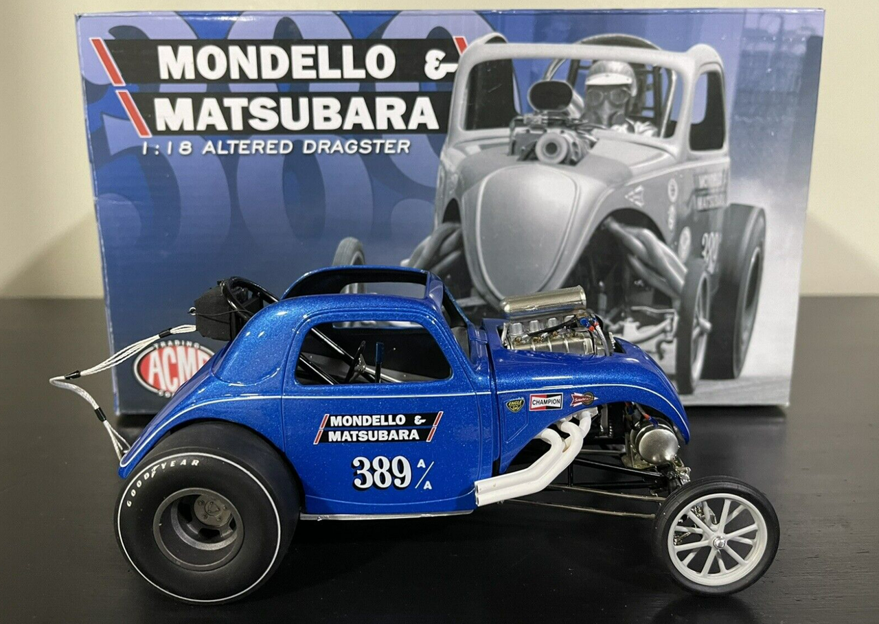 1/18 ACME Fiat Topolino Altered Dragster N 389 Mondello Matsubara Diecast Car Model