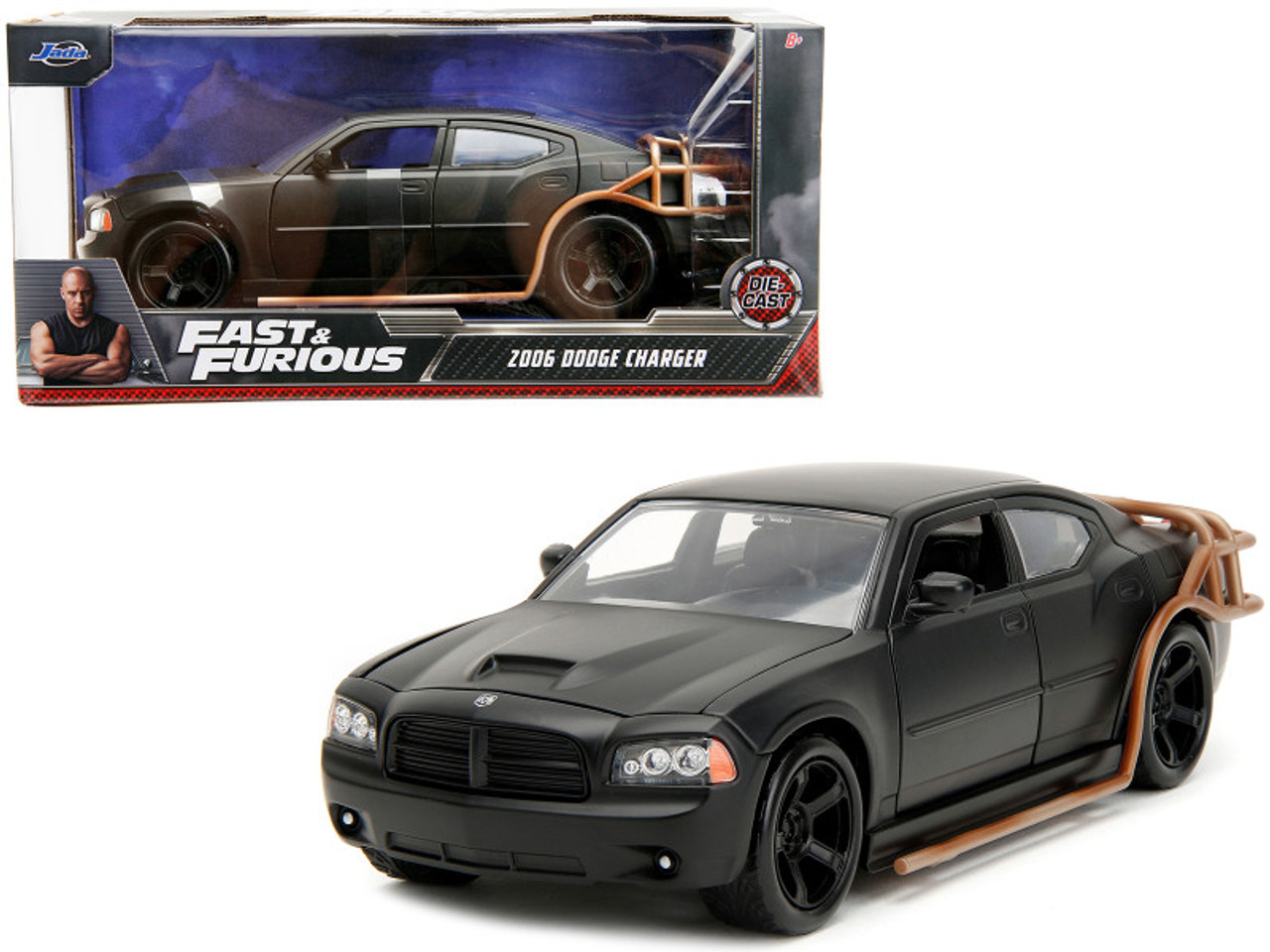 2006 Dodge Charger Matt Black with Outer Cage