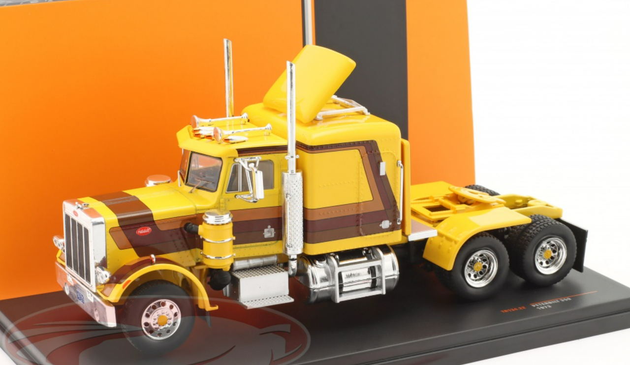 1/43 Ixo 1973 Peterbilt 359 (Yellow & Brown) Car Model