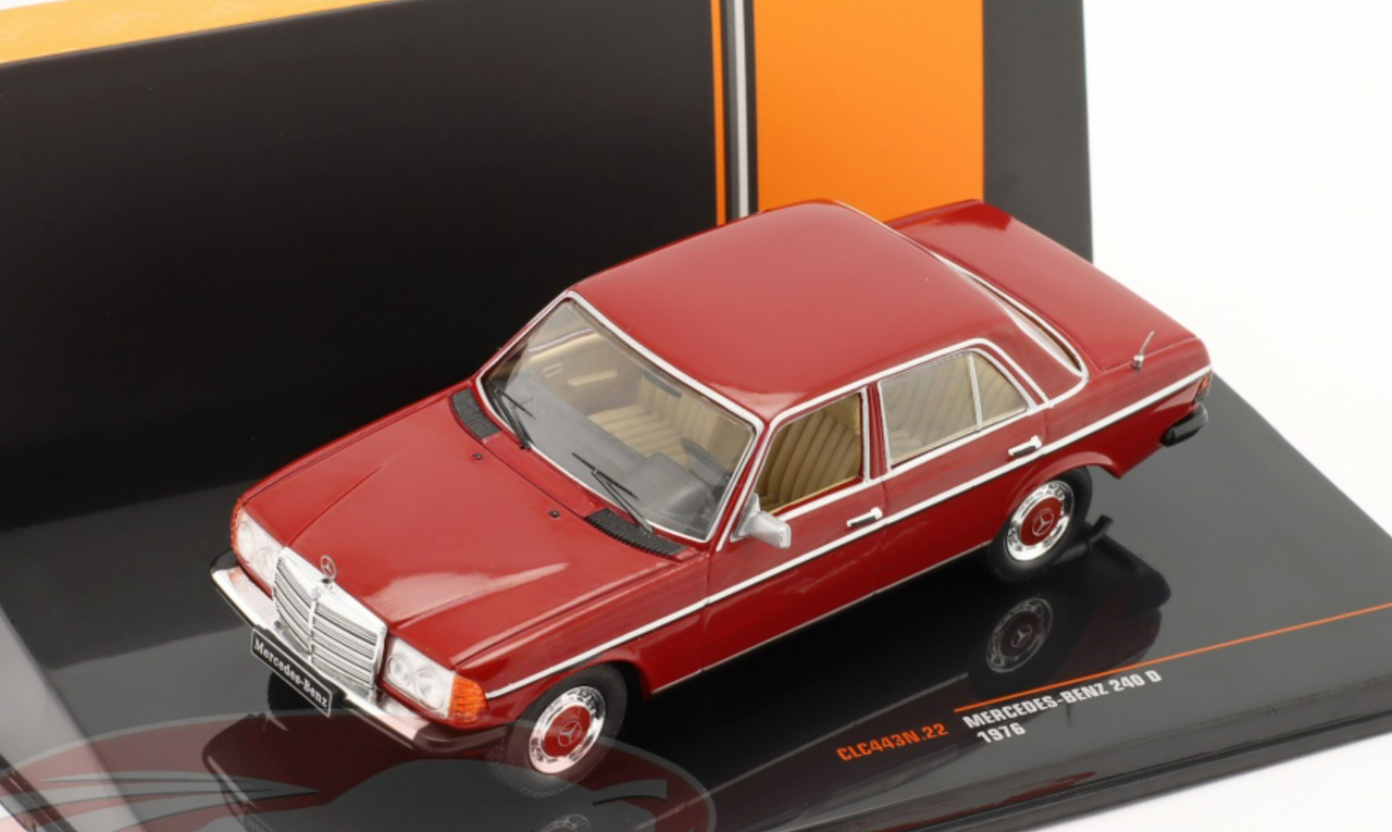 1/43 Ixo 1976 Mercedes-Benz 240 D (W123) (Dark Red) Car Model