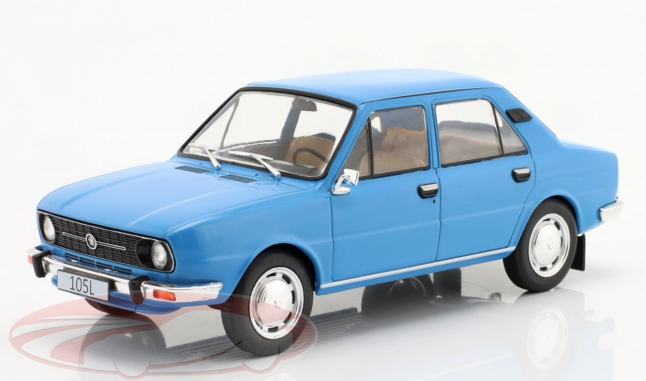 1/24 Whitebox Skoda 105 L Light Blue Car Model